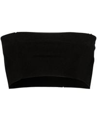 Fabiana Filippi - Fine-Ribbed Bandeau Crop Top - Lyst