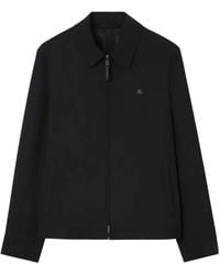 Burberry - Bloomsbury Harrington Twill Zip-Up Jacket - Lyst