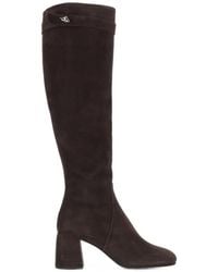 Poeve - Buckle-Detail Suede Boots - Lyst
