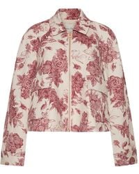 Cara Cara - Andrew Floral-Pattern Cropped Jacket - Lyst