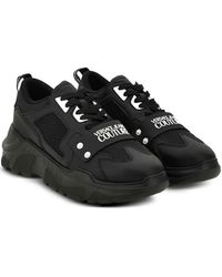 Versace Jeans Couture - Logo-Plaque Mesh Sneakers - Lyst