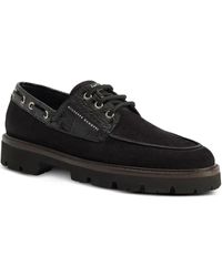 Giuseppe Zanotti - Crocodile-Effect Suede Lace-Up Boat Shoes - Lyst
