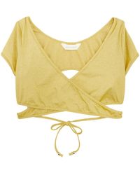 Palm Angels - Wrap-Around Lurex Bikini Top - Lyst
