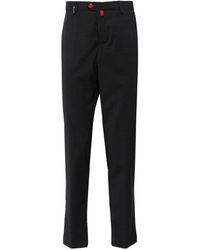 Kiton - Pantalones rectos de talle medio - Lyst