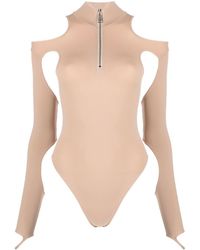 ANDREADAMO - Cut-out Slim-cut Bodysuit - Lyst