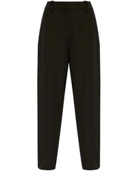Ganni - High-Rise Straight Trousers - Lyst