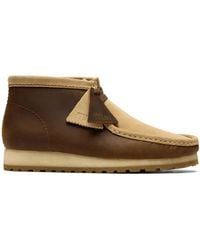 Clarks - Lace-Up Suede-Leather Desert Boots - Lyst