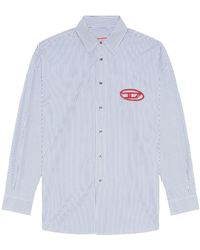 DIESEL - S-douber Logo-embroidered Shirt - Lyst
