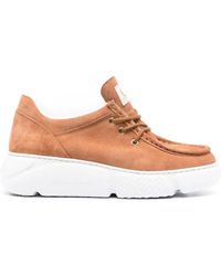 Casadei - Moccasin-Toe Leather Sneakers With Plush Wool Lining - Lyst