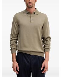 BOSS - Button Long-Sleeve Polo Shirt - Lyst