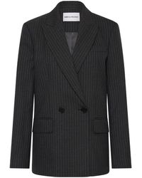 Rebecca Vallance - Harri Pinstripe Double-Breasted Blazer - Lyst