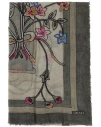 Faliero Sarti - Floral-Embroidered Fringed Scarf - Lyst