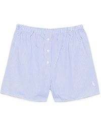 Sporty & Rich - Vertical-Stripe Shorts - Lyst