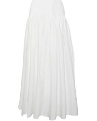 Rag & Bone - Elena Smocked-Waist Midi Skirt - Lyst