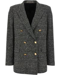 Tagliatore - Jasmine Check-Patterned Double-Breasted Blazer - Lyst