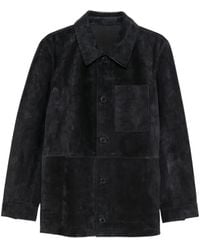 Yves Salomon - Button-Fastening Suede Jacket - Lyst