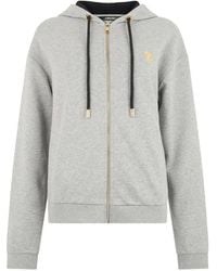 Roberto Cavalli - Leopard-Print Logo-Embroidered Hoodie - Lyst