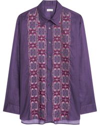 Dries Van Noten - Embroidered Cotton Shirt - Lyst