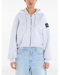 adidas - Equipment Cropped Zip Hoodie - Lyst