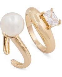 Twinset - Set Di Anelli Con Strass E Perle - Lyst