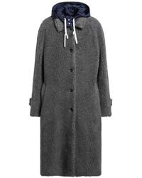 Miu Miu - Single-Breasted Fleece Coat - Lyst