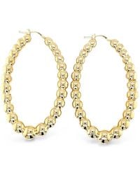 Lisa Nik - Golden Dreams Beaded Oval Hoop Earrings - Lyst