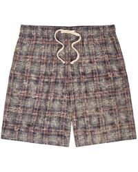 Picante - Rocco Check-Pattern Drawstring Shorts - Lyst