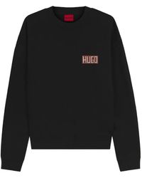 HUGO - Sweatshirt Mit Logo-Patch - Lyst