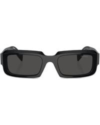 Prada - Logo-Lettering Rectangular Sunglasses - Lyst
