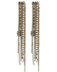 McQueen - Pendientes De Cadena Con Cristales - Lyst