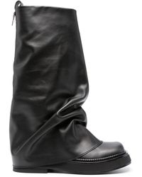 The Attico - Robin Layered Leather Boots - Lyst
