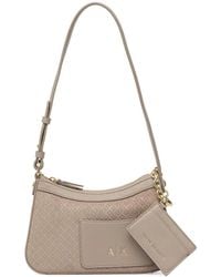 ARMANI EXCHANGE - Logo-Embossed Shoulder Bag - Lyst