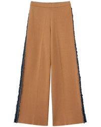 Twinset - Knit Trousers With Denim Trim - Lyst