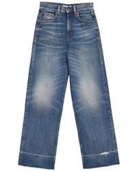 Chloé - Faded Frayed-Hem Bootcut Jeans - Lyst