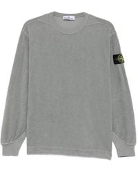 Stone Island - Logo-Patch Corduroy Sweatshirt - Lyst