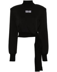 Versace Jeans Couture - Sweatshirt Mit Logo-Stickerei - Lyst