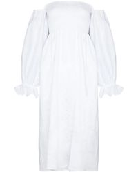 Sleeper - Atlanta Linen Midi Dress - Lyst