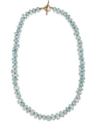 Lizzie Fortunato - 14Kt Gelbgoldhalskette Mit Aquamarine - Lyst