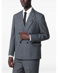 Lardini - Check Double-Breasted Blazer - Lyst