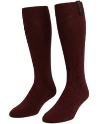 Valentino Garavani - Ribbed-Knit Logo-Tag Socks - Lyst
