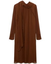 Dorothee Schumacher - Sheer Twist Ruffled Scarf-Detail Dress - Lyst