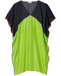 Tory Burch - Midi-Jurk Met Colourblocking - Lyst