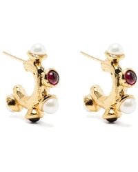 Alighieri - 24K The Nocturnal Garnet And Pearl Earrings - Lyst