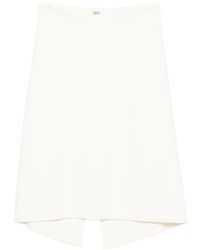 TOTEME - Buttoned-Back Midi Skirt - Lyst