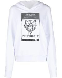 Philipp Plein - Metallic Logo-Print Hoodie - Lyst