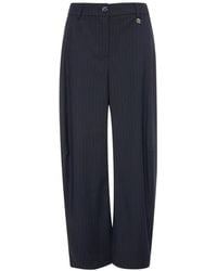 Fracomina - Pantalon À Fines Rayures - Lyst