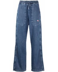 DIESEL - D-martians Track 09c99 Wide-leg Jeans - Lyst