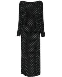 Marella - Polka-Dot Ruched Maxi Dress - Lyst