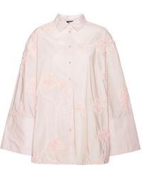 ROTATE BIRGER CHRISTENSEN - Flower-Appliqué Oversized Shirt - Lyst