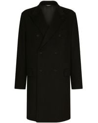 Dolce & Gabbana - Manteau en laine à boutonnière croisée - Lyst